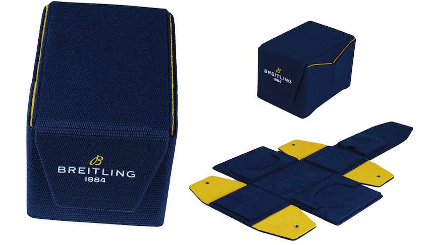 Breitling reusable watch box made from upcycled plastic bottles