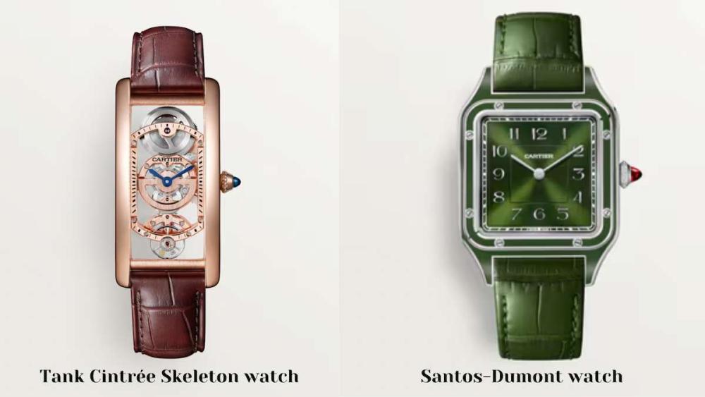 Cartier New Tank and Santos collection watches