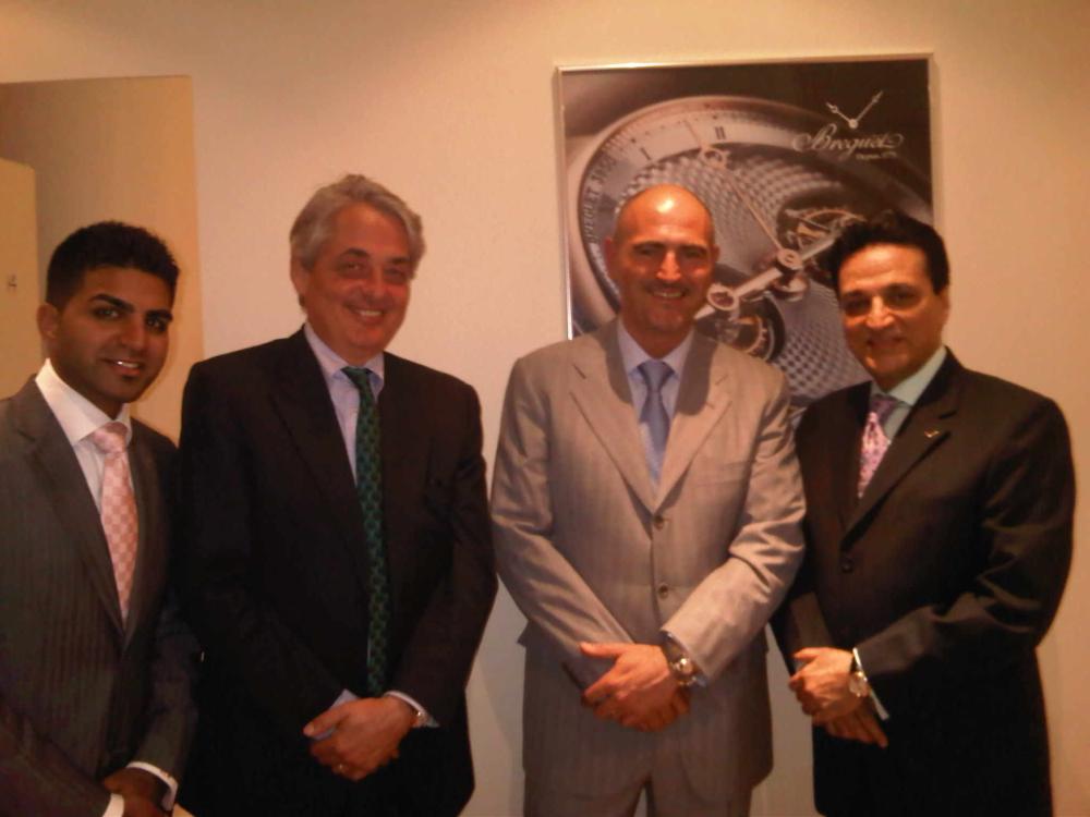 Rish and Love Mahtani with Rodolph Schulthess and Marc Hayek CEO of Breguet