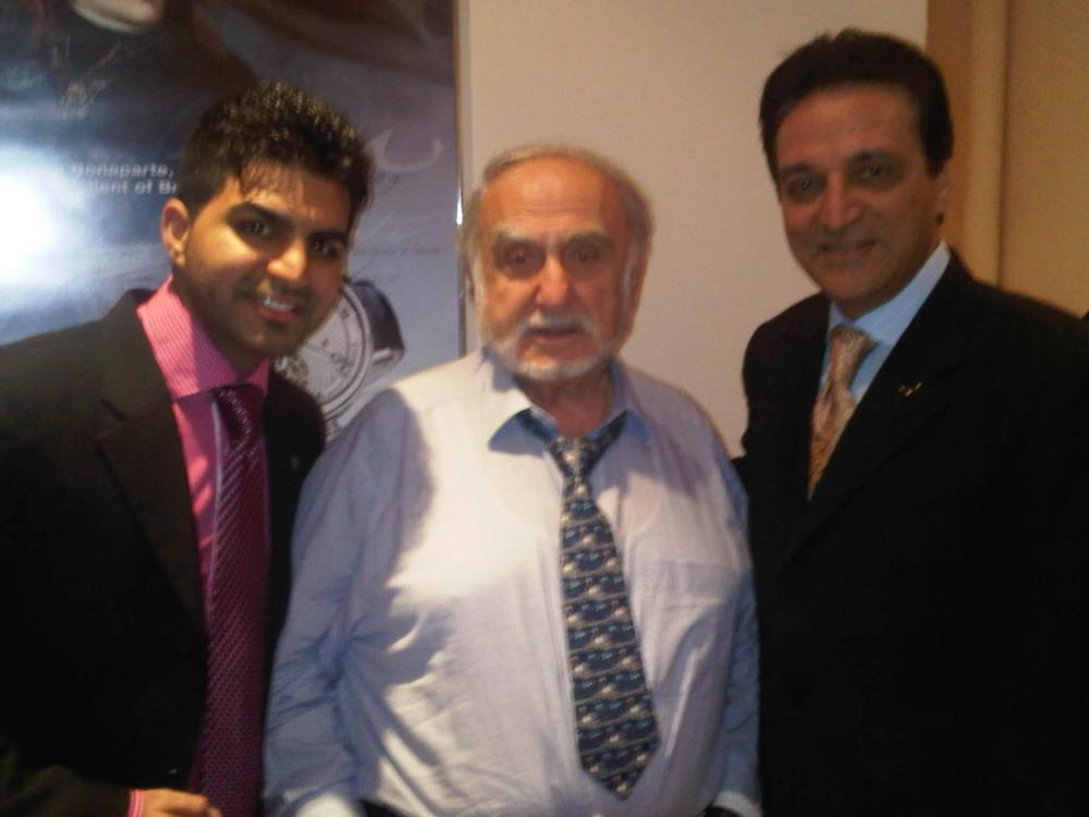 Rish and Love Mahtani with Nicholas Hayek Founder and Owner of The Swatch Group and savior of Swiss Watchmaking