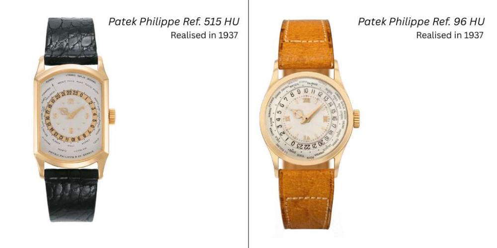 Patek references such as 96 HU and 515 HU 