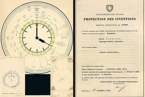 Original drawing for the World Time Watch Created by Louis Cottier