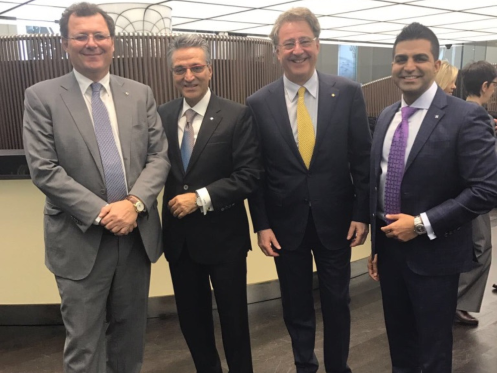 Love and Rish Mahtani with CEO of Patek Philippe Thierry Stern