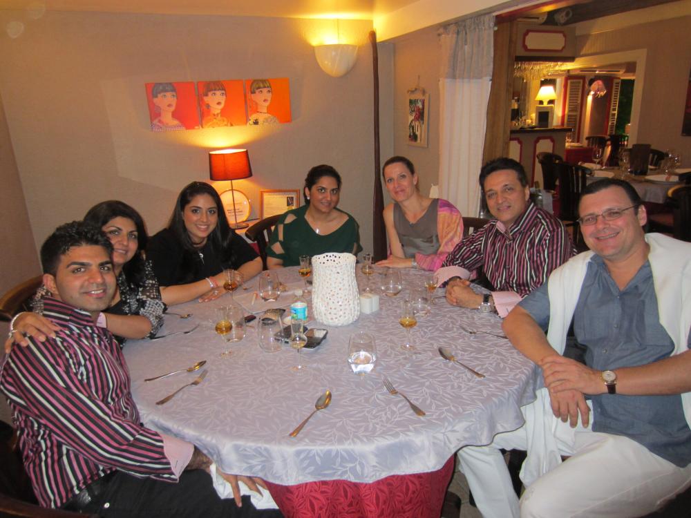 Mahtani Family having dinner with Thierry Stern and Laura