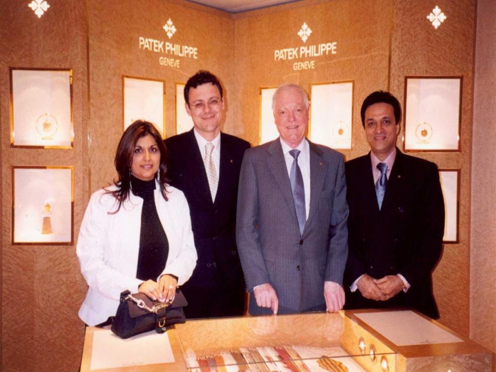 Thierry Stern and Mr. Philippe Stern with Milan and Love Mahtani