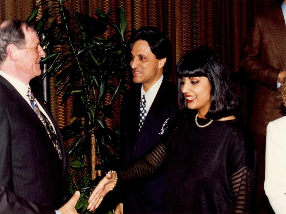 Mr. Philippe Stern welcoming Milan and Love Mahtani
