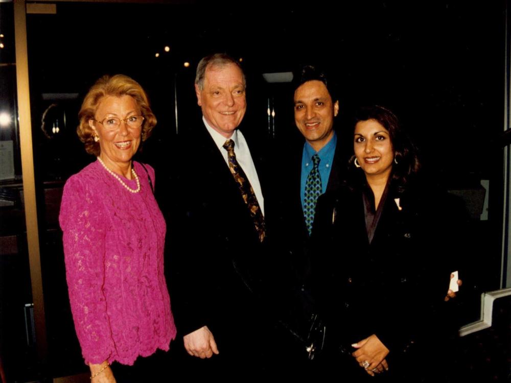 Milan and Love Mahtani with Mrs. and Mr. Philippe Stern