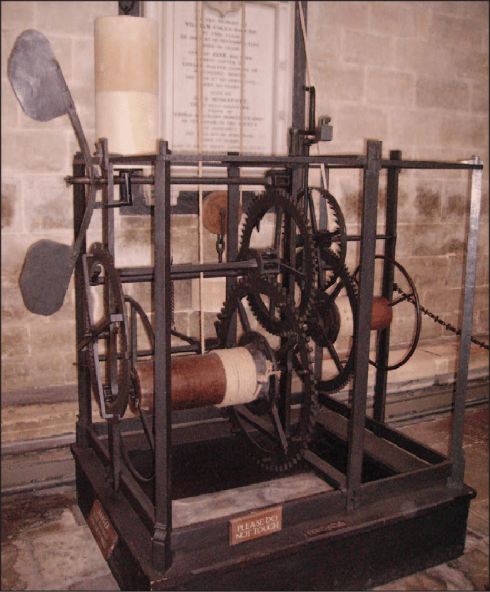 A turret clock of Salisbury cathedral made in 1386