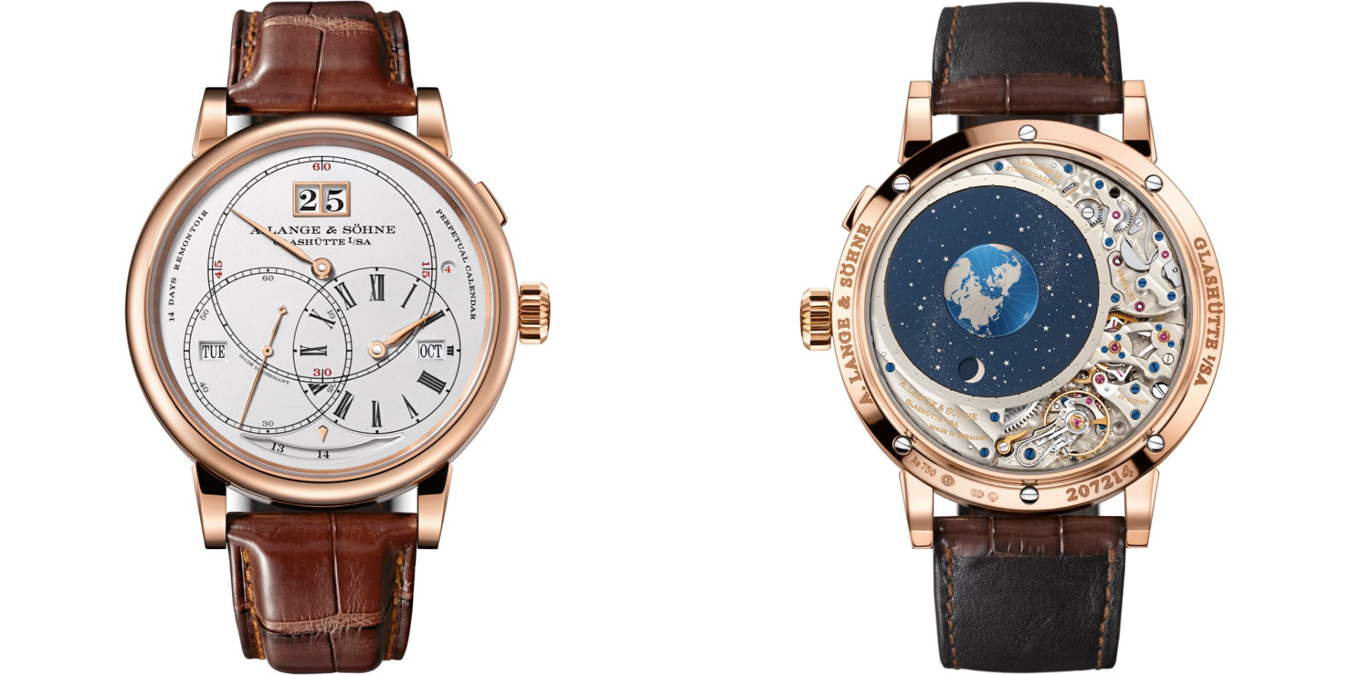 TerraLuna RICHARD LANGE PERPETUAL CALENDAR moonphase at back