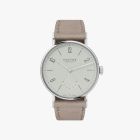 TANGENTE 33 GRAY Ref. 125 | Velour Leather Beige Strap