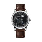 LANGE 1 TIMEZONE With Black Dial And Dark Brown, Alligator Leather Strap