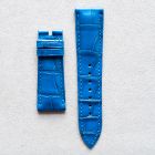 Strap BR Royal Blue Leather Alligator (Matt) - Sq scales [PDD] 21x18 mm Short