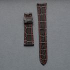 Strap PP Grey (Red Stitch) Dep Leather Alligator (Shiny) - Sq scales [PDD] 20x16 mm Regular