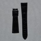 Strap PP Black Pin Leather Alligator (Shiny) - Sq scales [PDD] 21x16 mm Regular