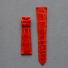 Strap PP Red Pin Leather Alligator (Shiny) - Sq scales [PDD] 21x16 mm Regular