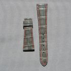 Strap PP Light Grey (Red Stitch) Dep Leather Alligator (Shiny) - Sq scales [PDD] 22x16 mm Regular