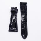 Strap PP Navy Blue Pin Leather Alligator (Shiny) - Sq scales [PDD] 22x16 mm Regular