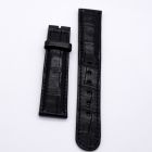 Strap PP Black Pin Leather Alligator (Matt) - Sq scales [PDD] 18x16 mm Regular