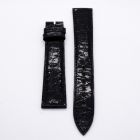 Strap PP Black Pin Leather Alligator (Shiny) - Rd scales [PDD] 19x16 mm Long