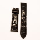 Strap PP Dark Brown Pin Leather Alligator (Shiny) - Sq scales [PDD] 19x16 mm Regular