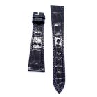Strap PP Navy Blue Pin Leather Alligator (Shiny) - Sq scales [NPD] 19x14 mm Long