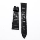 Strap PP Black Pin Leather Alligator (Shiny) - Sq scales [NPD] 19x14 mm Regular