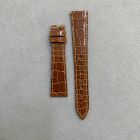 Strap PP Gabardine Brown (Light Brown Stitch) Pin Leather Alligator (Shiny) - Sq scales [PDD] 18x14 mm Regular