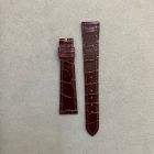 Strap PP Chocolate Brown Pin Leather Alligator (Shiny) - Sq scales [PDD] 18x14 mm Regular
