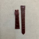 Strap PP Burgundy Pin Leather Alligator (Shiny) - Sq scales [NPD] 18x14 mm Regular