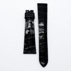 Strap PP Black Pin Leather Alligator (Shiny) - Sq scales [PDD] 19x14 mm Long