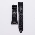 Strap PP Black Pin Leather Alligator (Shiny) - Sq scales [PDD] 19x14 mm Regular