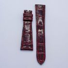 Strap PP Burgundy Pin Leather Alligator (Shiny) - Sq scales [PDD] 19x14 mm Regular
