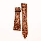 Strap PP Gabardine Brown Pin Leather Alligator (Shiny) - Rd scales [PDD] 19x14 mm Regular