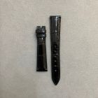 Strap PP Black Pin Leather Alligator (Shiny) - Sq scales [PDD] 18x14 mm Regular