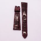 Strap PP Burgundy Pin Leather Alligator (Shiny) - Sq scales [NPD] 18x14 mm Long