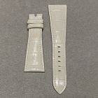 Strap PP White Pin Leather Alligator (Matt) - Sq scales [PDD] 23x16 mm Regular