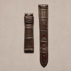 Strap PP Dark Brown Pin Leather Alligator (Matt) - Sq scales [PDD] 16x14 mm Regular