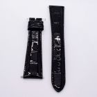 Strap PP Black Pin Leather Alligator (Shiny) - Sq scales [PDD] 21x16 mm Long