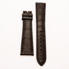 Strap PP Dark Chocolate Brown Pin Leather Alligator (Matt) - Sq scales [PDD] 20x16 mm Long
