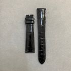 Strap PP Black Pin Leather Alligator (Shiny) - Sq scales [PDD] 20x16 mm Long