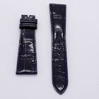 Strap PP Navy Blue Pin Leather Alligator (Shiny) - Sq scales [PDD] 21x16 mm Regular