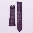 Strap PP Aubergine Purple Pin Leather Alligator (Matt) - Sq scales [PDD] 21x16 mm Regular