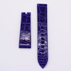 Strap BR Blue MARINE Leather Alligator (Shiny) - Sq scales [PDD] 16x14 mm Regular