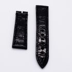Strap BR Black MARINE Leather Alligator (Shiny) - Sq scales [PDD] 18x16 mm Regular