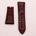 Strap BR Red Wine Leather Alligator (Matt) - Sq scales [PDD] 22x18 mm Short