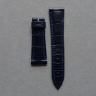 Strap BR Dark Blue Leather Alligator (Matt) - Sq scales [PDD] 20x16 mm Short