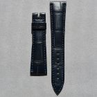 Strap BR Navy Blue Leather Alligator (Matt) - Sq scales [PDD] 20x16 mm Regular