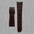 Strap AL Dark Brown Leather Alligator (Matt) - Sq scales [PDD] 20x16 mm Short