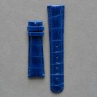 Strap AL Blue Leather Alligator (Shiny) - Sq scales [PDD] 22x18 mm Regular