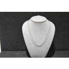 Chain 2 Strands Beads LL 18k White Gold 18" 5.6 g